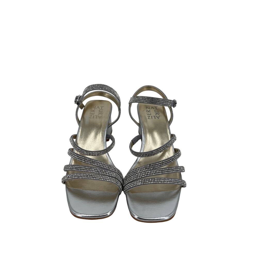 NEW Naturalizer Niko 2 Silver Crystal Dressy Heel Shoes Women’s 7